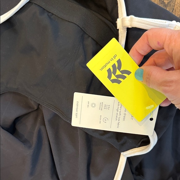 Black Dress  with skort shorts White Trim Athletic - Picture 9 of 9